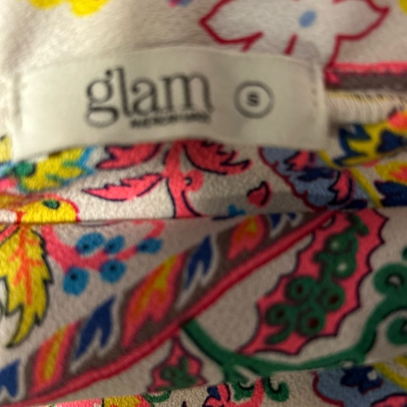 Glam off the shoulder floral paisley top small - Picture 9 of 10